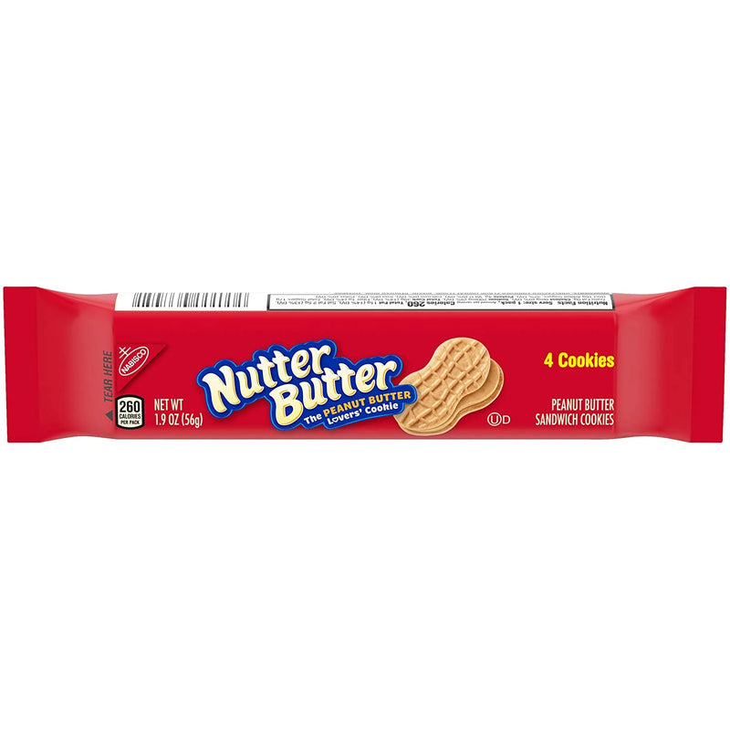 Nutter Butter Peanut Butter Sandwich Cookies, Single Serve, 1.9 oz