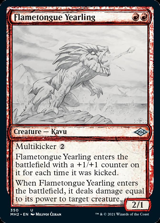Flametongue Yearling (Sketch) [Modern Horizons 2]