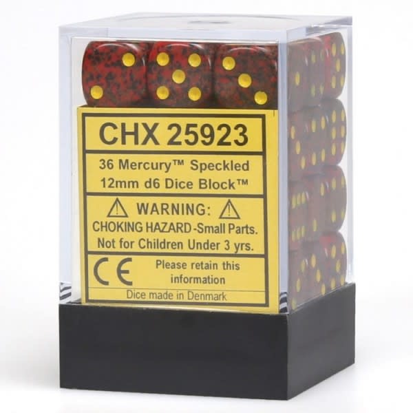 Chessex Dice: Mercury Speckled - 12mm D6 (36)