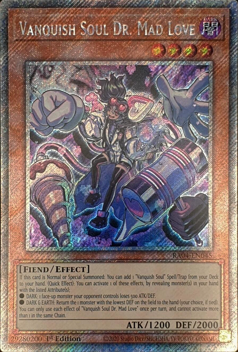 Vanquish Soul Dr. Mad Love [RA04-EN045] Platinum Secret Rare