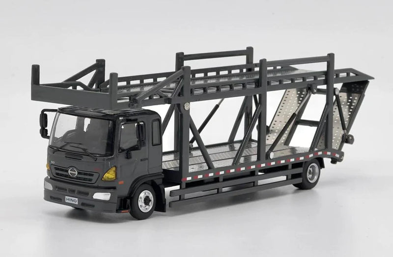 Unique Model X Tiny Hino 500 (HINO Ranger) Double-Decker Bridge Transport Truck 1:64 Black