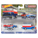 Hot Wheels Team Transport Truck & Race Car, Rally Van & Trailer