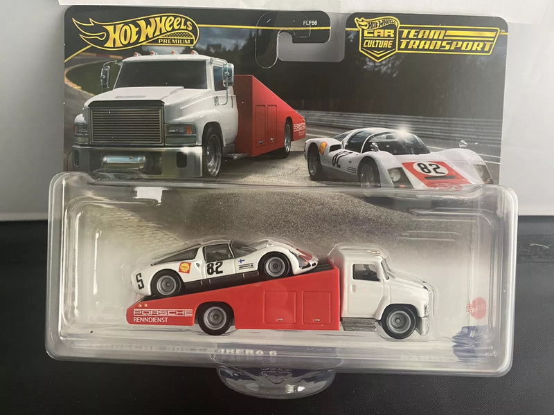 HOT WHEELS Porsche 906 Carrera Carry On Car Culture Team Transport Premium HRV47