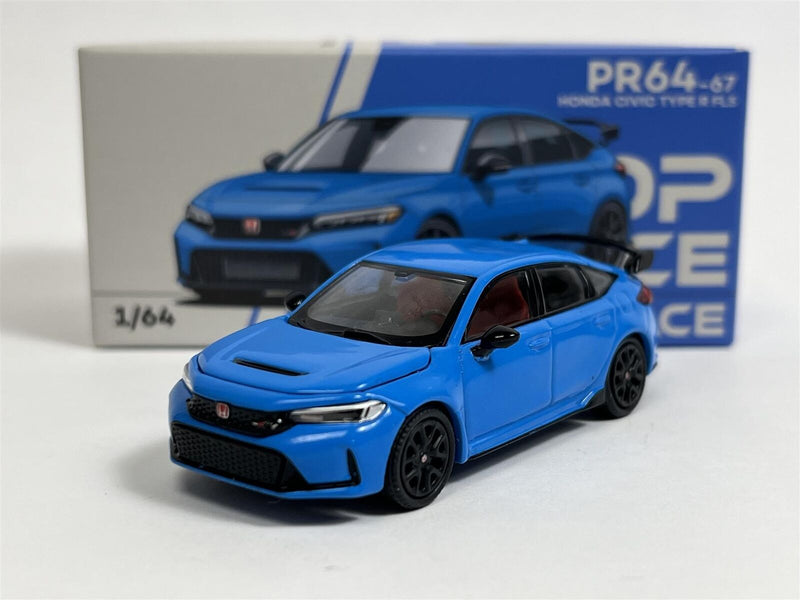 Honda Civic Type R FL5 Boost Blue Pearl 1:64 Scale Pop Race PR640067